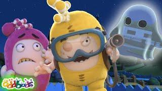 Crazy Ghost Hunters! | Oddbods | Funny Halloween Cartoons for Kids | Moonbug Kids Express Yourself!