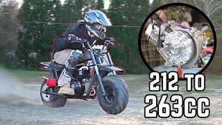 World’s Fastest Off Road Mini Bike Build + RIP | 30HP Big Bore Tillotson!