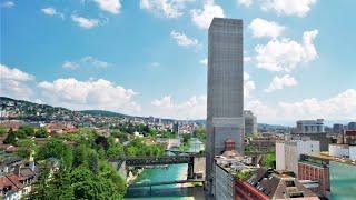 Flying around the tallest grain silo in the world - the Swissmill Tower in Zurich, Switzerland! (4k)