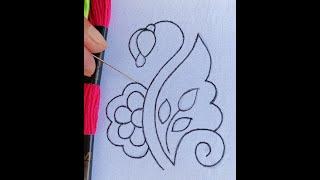 hand embroidery decorative allover design new decorative flower embroidery rumal napkin