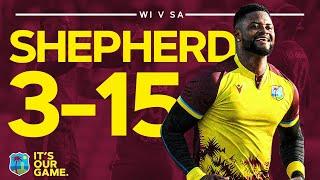 Stunning Bowling  | Romario Shepherd Takes 3-15 In T20 Masterclass | West Indies v South Africa