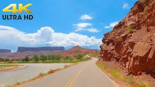 Utah Scenic Byway 128 Moab | Upper Colorado River Scenic Byway North 4K | Most Beautiful Roads