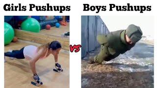 Girls Pushups VS Boys Pushups  || MG edits || #girlsvsboysmemes