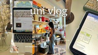 UNI VLOG  productive days in uni, cram and study with me, taking notes, life as a student-youtuber