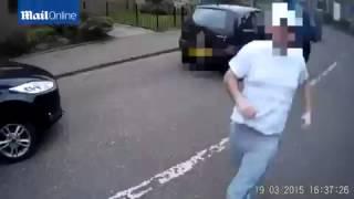 A heated argument erupts after cyclist...