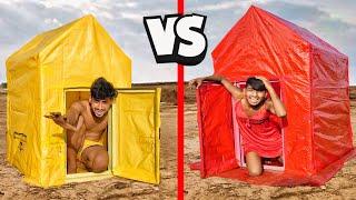 Overnight survival challenge in different colourful House