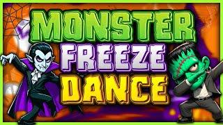 Monster Freeze Dance!  Halloween Brain Break  Danny Go Noodle  Just Dance