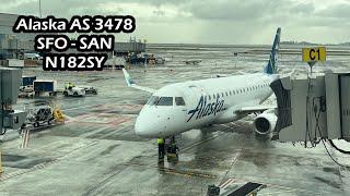 ⁴ᴷ⁶⁰ Alaska SkyWest Embraer E175 Takeoff & Landing | San Francisco to San Diego