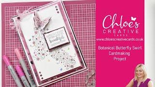 Chloes Creative Cards Botanical Butterfly Swirl Card Making Project with Chloe Endean