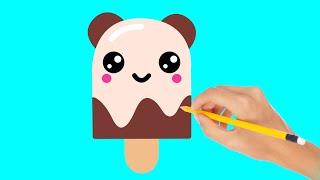 How To Draw A Cute Panda Ice Cream 