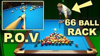 66 Balls Rack!!! Can I Sink All 66 Balls?! POV GoPro Billiard Drill