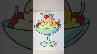 Smiling Ice Cream Sundae Coloring! Summer Vibes Only: Ice Cream Art Time