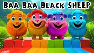 Baa Baa Black Sheep ️ Colorful Sheep | Learn Colors Song | Farm Animals |Kids Songs Nursery Rhymes