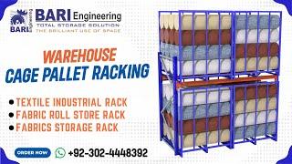 Cage Pallet Racking | Fabric Roll Store Rack | Textile Industrial Rack | Storage Rack | 0302-4448392