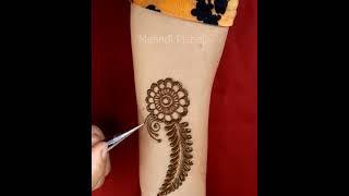Easy mehndi design flowers #shorts