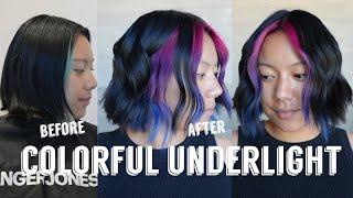 Hair Transformations with Lauryn: Underlight with Pink, Purple, and Blue Colour Melt Ep. 225