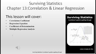 Statistical Methods #13: Correlation and Regression