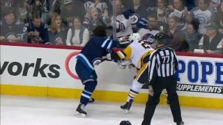 Penguins & Jets settle beef early with two fights including Malkin vs Wheeler