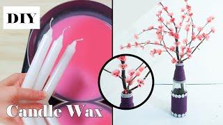 Candle flower | Dry stem craft | Candle flower making | Wax flower making | Candle craft ideas