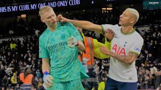 Richarlison SLAPS RAMSDALE , FAN KICKS HIM !!!! FROM ARSENAL VS TOTTENHAM