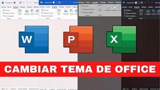 Cómo CAMBIAR el TEMA o COLOR de FONDO en OFFICE @DomingoenlaRed