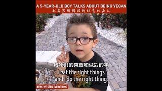 五歲男孩暢談純素經 5-Year-Old Boy Talks About Being Vegan