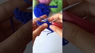 Single crochet (sc) | Tutorial for beginners #crochettutorial #crochet #crocheting #crochetpattern