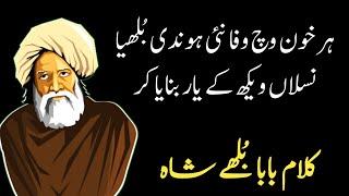 Baba Bulleh Shah Famous Kalam |Har Khoon Vich Wafa Nai Hondi Bhulliya|Punjabi Shayari| Sufiana Kalam