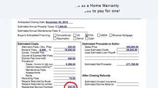 Understanding the Seller's Estimated Net Proceeds!