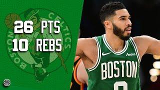 Jayson Tatum 26 pts 10 rebs vs Thunder 24/25 season