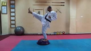 Mae Geri kick Training Bosu