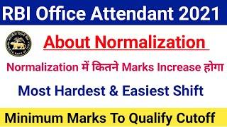 RBI Office Attendant Normalization 2021|RBI Office Attendant Exam Hardest & Easiest Shift|#rbiexam