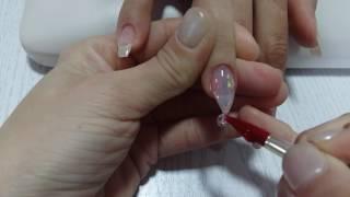 Unicorn glass nail / How to do Gel nails with Merlin nails / Online Nail Courses Video tutorial