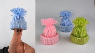 How to Make Mini Woolen Hat | Woolen Craft Idea | Diy Miniatüre Pom pom Hat