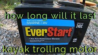 everstart 101ah marine battery trolling motor test