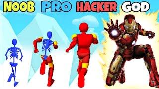 Noob vs Pro vs Hacker vs God comparison in Superhero pick 3D.(Twigle Gamerz).