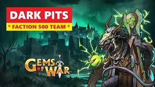 Gems of War DARK PITS Faction 500 Delve Guide and Best Team! Simple Pure Strategy!