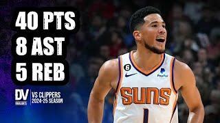 Devin Booker vs Clippers 40 pts 8 ast 5 reb | Oct 31, 2024 | Regular Season