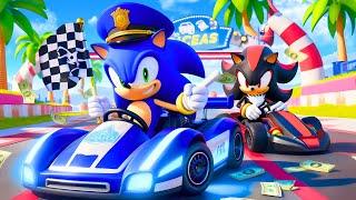 Police SONIC Catch SHADOW Prisoner BUT F1 Kart Racing!? Funny Story | Sonic The Hedgehog 3 Animation