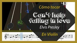 Cómo tocar "Can't help falling in love" en Violin | Play along