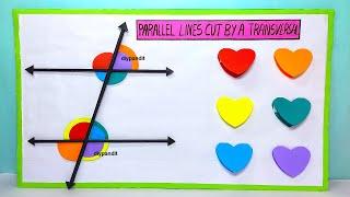 maths working model - maths tlm - parallel lines cut by a transversal model exhibition | craftpiller