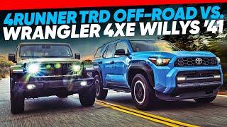 2025 Toyota 4Runner TRD Off-Road vs. 2025 Jeep Wrangler 4xe Willys ‘41 Comparison Test