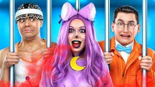 Jock and Nerd vs Catnap in Jail! Funny Lifehacks in Prison! STUPID vs SMART!