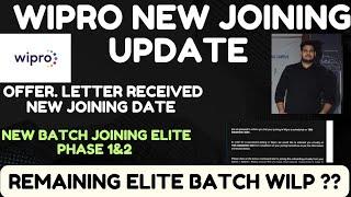 Wipro new joining Update|Wipro Onboarding update news 2024 Elite phase