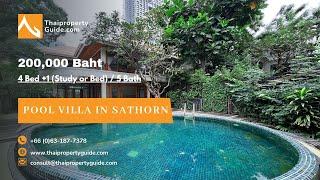 House with Private Pool in Sathorn , Bangkok Thailand