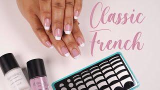 Timeless Classic French Manicure Tutorial with Nail Stamping - Maniology LIVE!