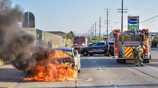 LACo.FD Engine 160: Vehicle Fire (+ Response)