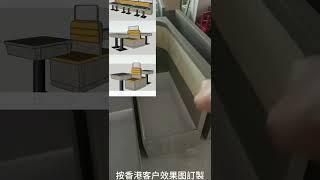 香港潮食地餐飲店桌椅沙發梳化訂製，抽屜儲物餐桌訂做，卡座沙發梳化帶隔斷屏風，工廠實拍加工訂造，防火皮革卡座沙發訂做，水磨石抽桶儲物餐枱訂製 #餐饮家具 #專業傢俬訂製廠 #專業傢俬訂製廠 #家具