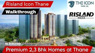 Risland Icon Thane |Walkthrough | आइये घूमते हैं ठाणे के शानदार प्रोजेक्ट पर |SiteVisit ️8800678921