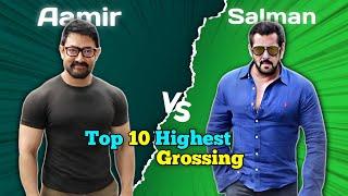 Aamir Khan Vs Salman Khan Top 10 Highest Grossing Movies Comparison 